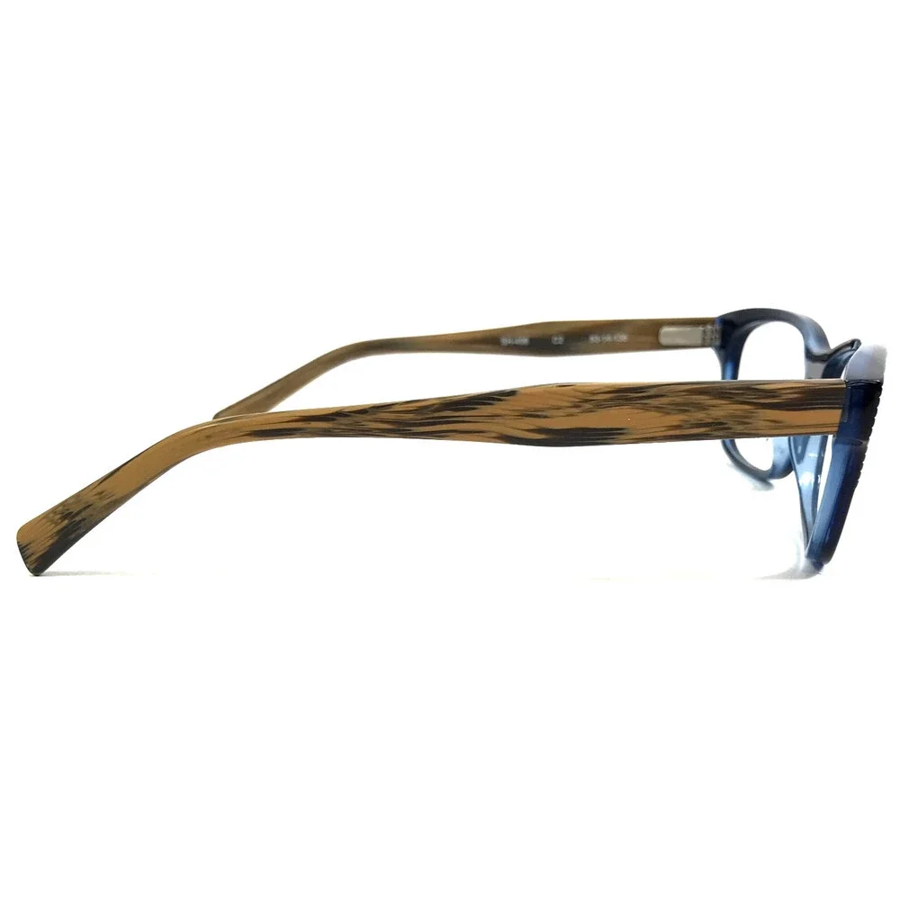 Scott Harris Eyeglasses Frames SH-498 C2 Blue Brown Cat Eye Full Rim 53-14-138